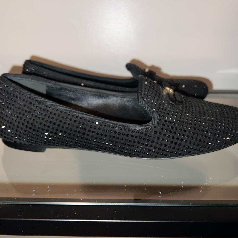 Kate Spade Black Rhinestone Loafers - Picture 4 of 6